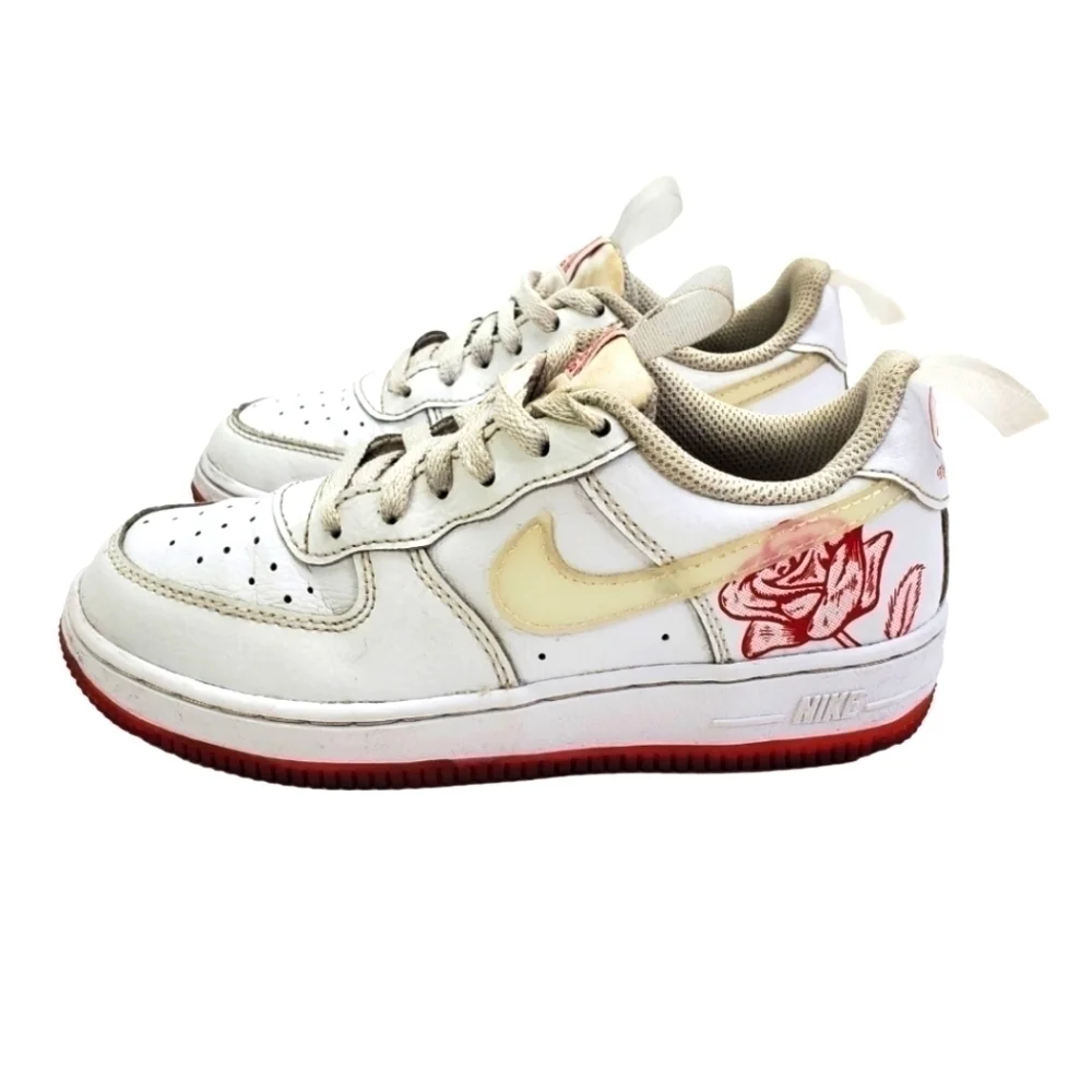 Nike Air Force 1 Bodega Sneakers CN8540-100 Size 13.5C Shoes White Red